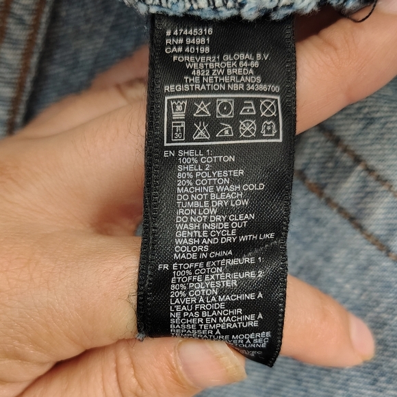 Forever 21 Denim Shorts American Flag Pockets booty Blue Jean Patriotic Sz 27 - Picture 5 of 10